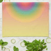 Farbiger Regenbogenkonzentrischer Circle Space Geschirrtuch (Gefaltet)