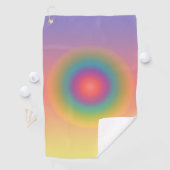 Farbiger Regenbogenkonzentrischer Circle Space Golfhandtuch (Insitu)