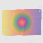 Farbiger Regenbogenkonzentrischer Circle Space Golfhandtuch (Horizontal)