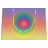 Farbiger Regenbogenkonzentrischer Circle Space Große Geschenktüte (Vorderseite)