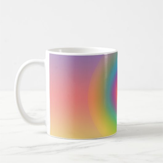 Farbiger Regenbogenkonzentrischer Circle Space Kaffeetasse (Links)