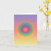 Farbiger Regenbogenkonzentrischer Circle Space Karte (Gelbe Blume)
