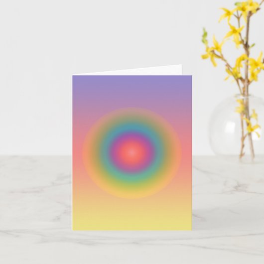 Farbiger Regenbogenkonzentrischer Circle Space Karte (Gelbe Blume)