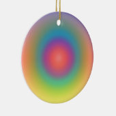 Farbiger Regenbogenkonzentrischer Circle Space Keramik Ornament (Rechts)