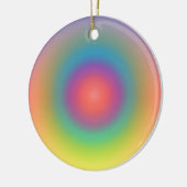 Farbiger Regenbogenkonzentrischer Circle Space Keramik Ornament (Links)