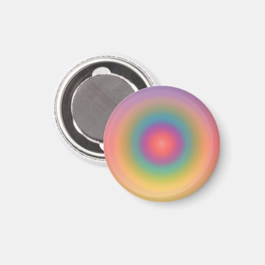 Farbiger Regenbogenkonzentrischer Circle Space Magnet (Vorderseite/Rückseite)