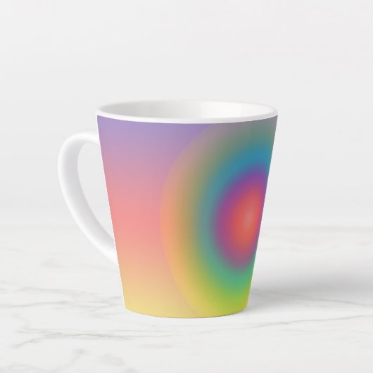 Farbiger Regenbogenkonzentrischer Circle Space Milchtasse (Linke Ecke)