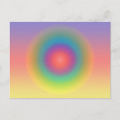 Farbiger Regenbogenkonzentrischer Circle Space Postkarte (Vorderseite)