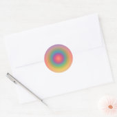 Farbiger Regenbogenkonzentrischer Circle Space Runder Aufkleber (Umschlag)