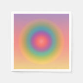 Farbiger Regenbogenkonzentrischer Circle Space Serviette (Vorderseite)