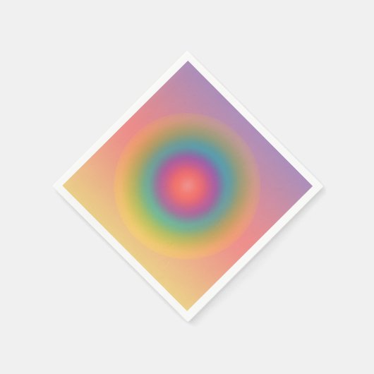 Farbiger Regenbogenkonzentrischer Circle Space Serviette (Ecke)