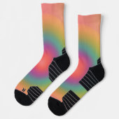 Farbiger Regenbogenkonzentrischer Circle Space Socken (Links)