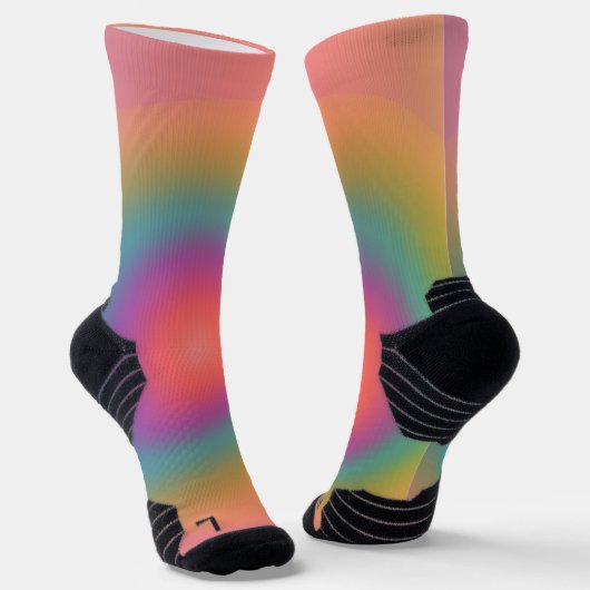 Farbiger Regenbogenkonzentrischer Circle Space Socken (Gewinkelt)