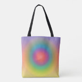 Farbiger Regenbogenkonzentrischer Circle Space Tasche (Rückseite)