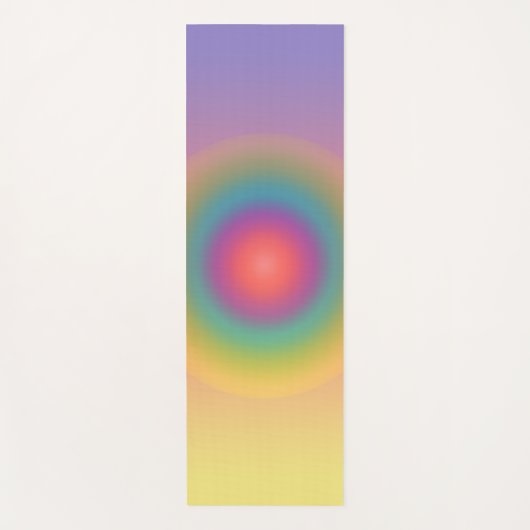 Farbiger Regenbogenkonzentrischer Circle Space Yogamatte (Vorderseite)