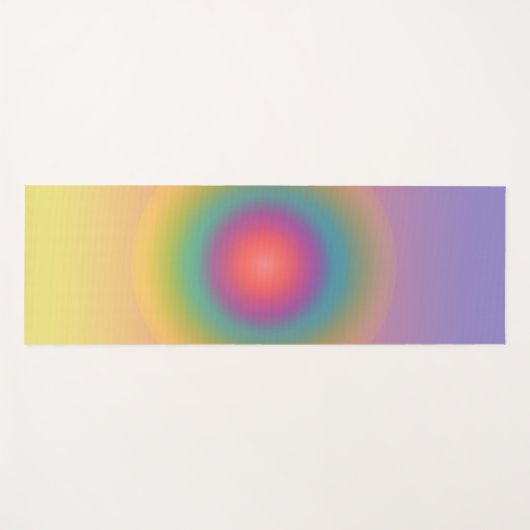 Farbiger Regenbogenkonzentrischer Circle Space Yogamatte (Vorderseite (Horizontal))