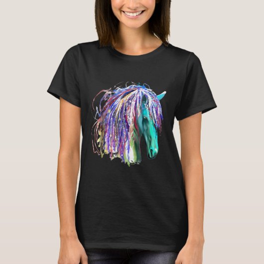 Farbiger Regenbogenkopf T-Shirt (Vorderseite)