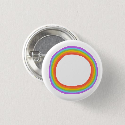 Farbiger Regenbogenkreis CUSTOM Button (Vorne & Hinten)