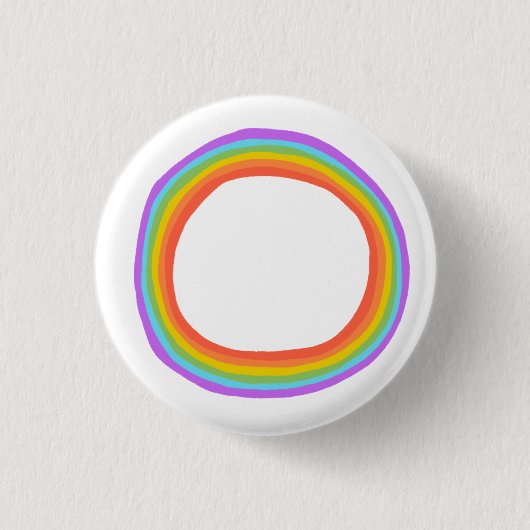 Farbiger Regenbogenkreis CUSTOM Button (Vorderseite)