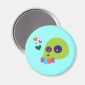 Farbiger Regenbogenschädel Magnet (Vorderseite/Rückseite)