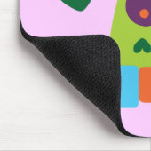 Farbiger Regenbogenschädel Mousepad (Ecke)
