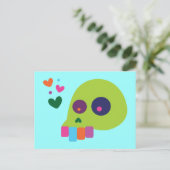 Farbiger Regenbogenschädel Postkarte (Stehend Vorderseite)