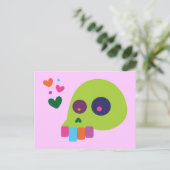 Farbiger Regenbogenschädel Postkarte (Stehend Vorderseite)