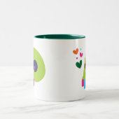 Farbiger Regenbogenschädel Zweifarbige Tasse (Mittel)