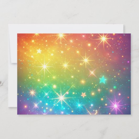 Farbiger Regenbogensternraum Feiertagskarte (Vorderseite)