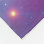 Farbiger Regenbogensternraum Fleecedecke (Ecke)