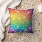 Farbiger Regenbogensternraum Kissen (Decke)