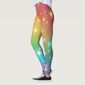Farbiger Regenbogensternraum Leggings (Links)