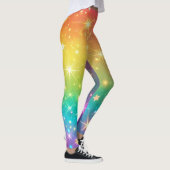 Farbiger Regenbogensternraum Leggings (Rechts)