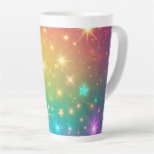 Farbiger Regenbogensternraum Milchtasse (Rechte Ecke)