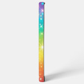 Farbiger Regenbogensternraum Samsung Galaxy Hülle (Linke Seite)