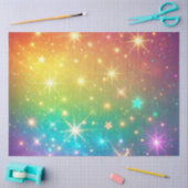 Farbiger Regenbogensternraum Seidenpapier (Basteln)