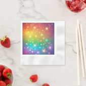 Farbiger Regenbogensternraum Serviette (Beispiel)