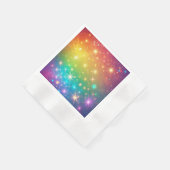Farbiger Regenbogensternraum Serviette (Ecke)