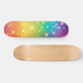 Farbiger Regenbogensternraum Skateboard (Horizontal)