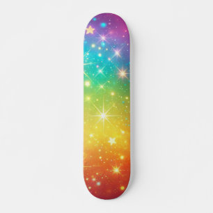 Farbiger Regenbogensternraum Skateboard