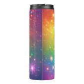 Farbiger Regenbogensternraum Thermosbecher (Rückseite)