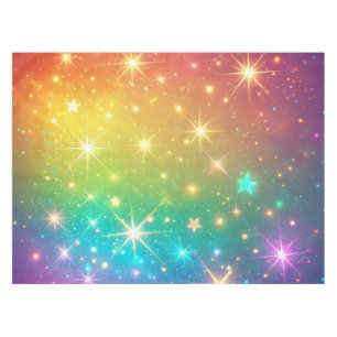 Farbiger Regenbogensternraum Tischdecke