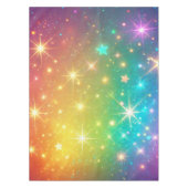 Farbiger Regenbogensternraum Tischdecke (Vorderseite)
