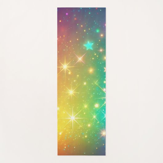Farbiger Regenbogensternraum Yogamatte (Vorderseite)