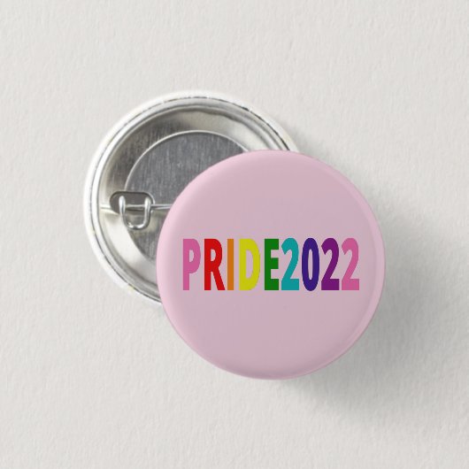 Farbiger Regenbogentext LGBTQ Gay Pride 2022 Schal Button (Vorne & Hinten)