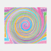 Farbiger Regenbogenwirbel Fleecedecke (Vorderseite (Horizontal))