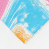 Farbiger Regenbogenwirbel Fleecedecke (Ecke)