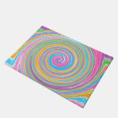 Farbiger Regenbogenwirbel Fußmatte (Schrägansicht)