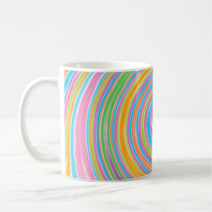 Farbiger Regenbogenwirbel Kaffeetasse
