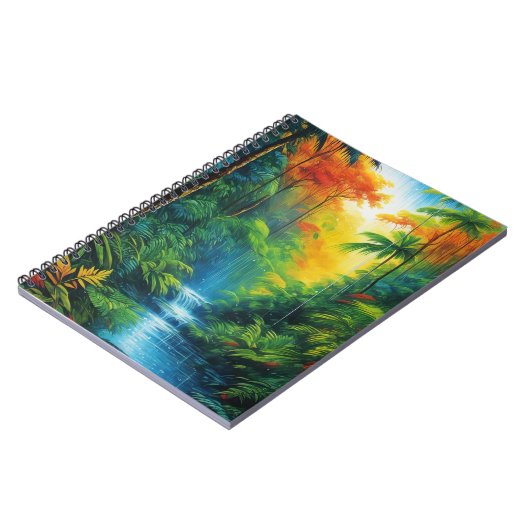 Farbiger Regenwald Notizblock (Linke Seite)